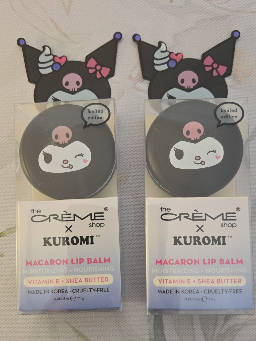 The Crème Shop x Kuromi Macaron Lip Balm (2) Blueberry Smoothie
